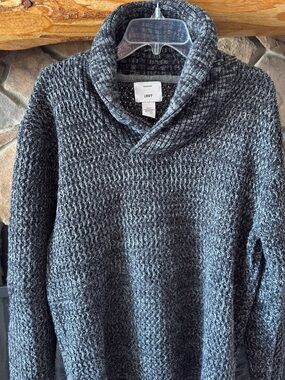 1897 Men's Charcoal Heather Shawl Turtleneck Sweater